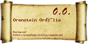 Orenstein Orália névjegykártya